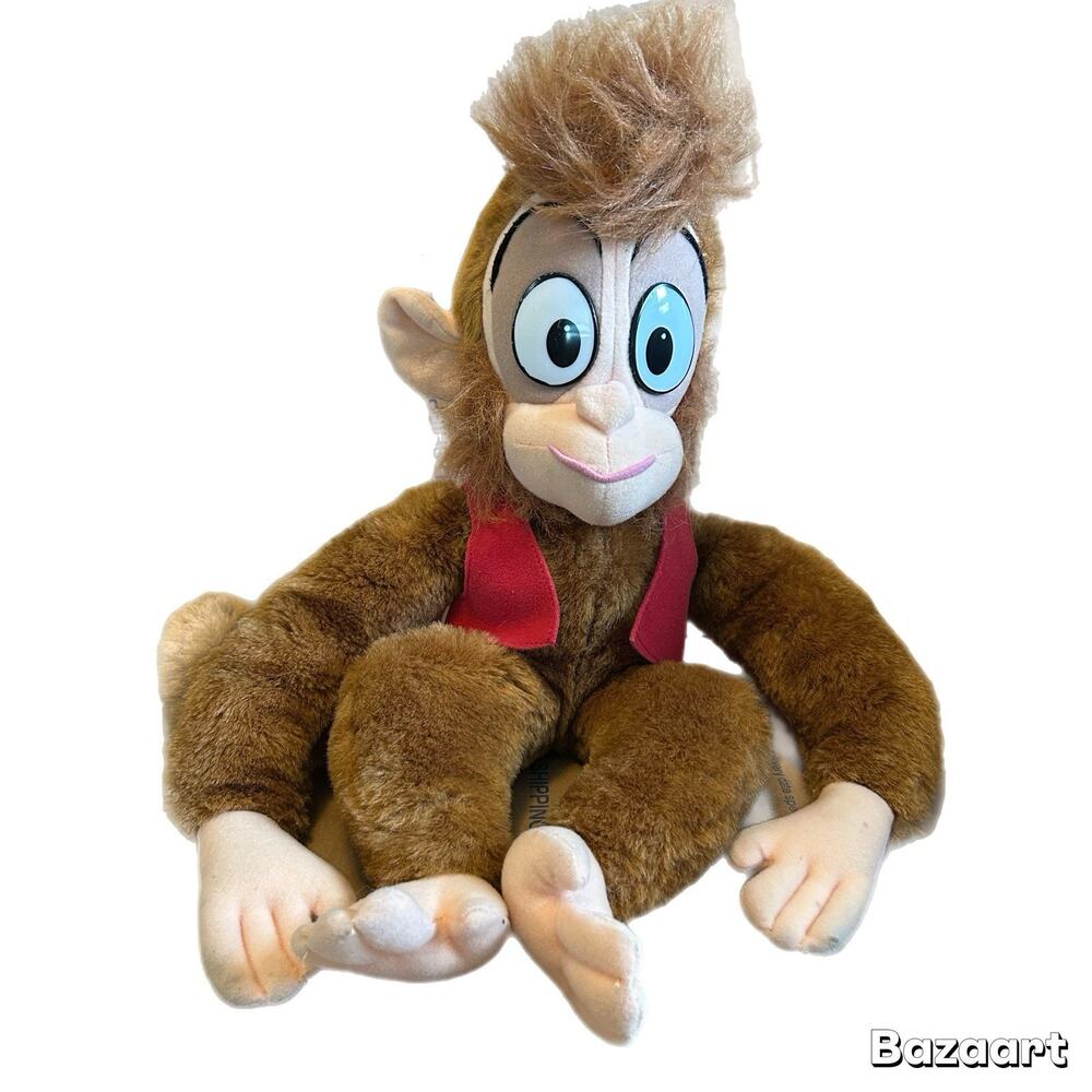 Vintage Disney Aladdin 16" ABU Monkey Plush Stuffed Animal Toy Mattel 1992